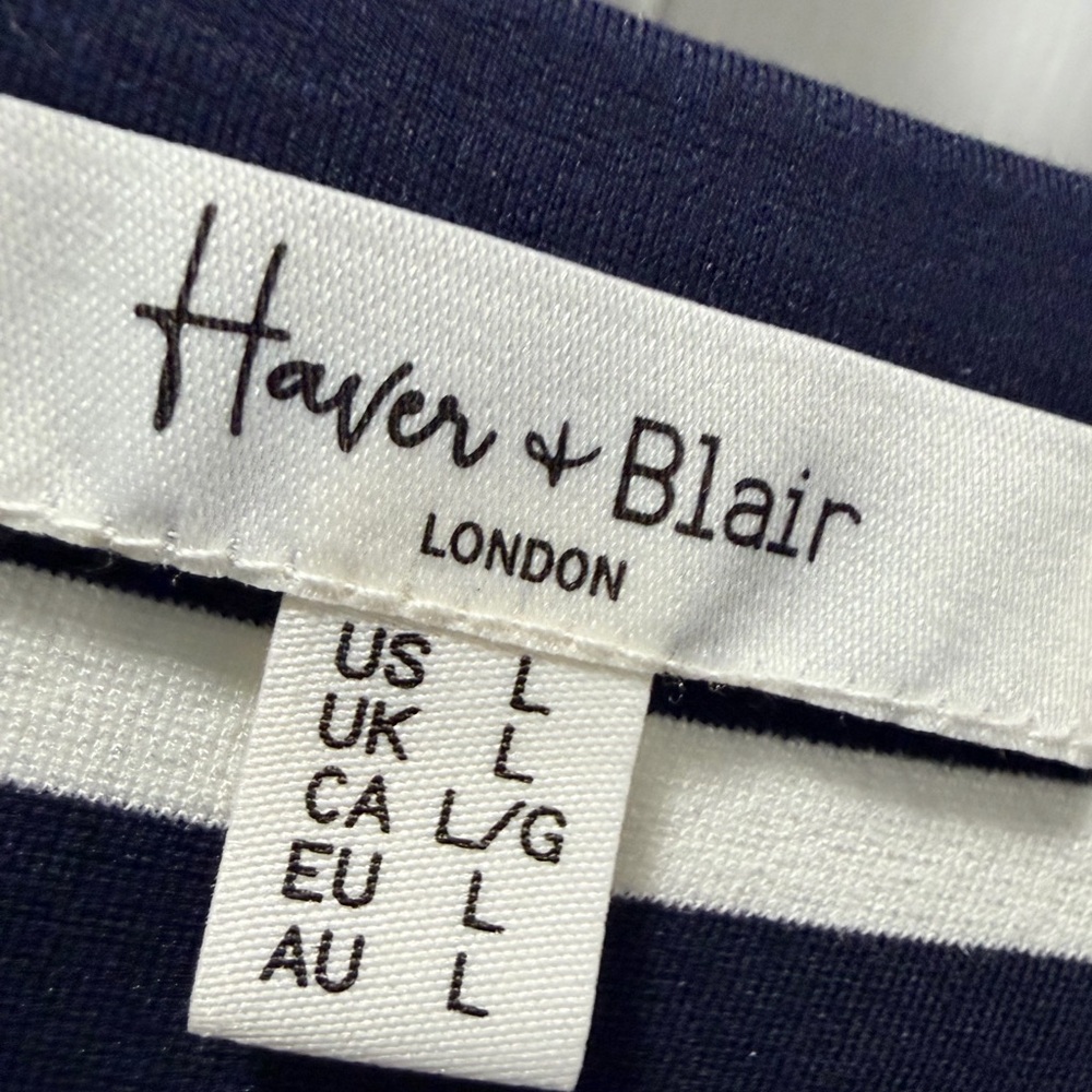 Haver + Blair (set of 2) Navy and cream & White and red Striped Tops - Picture 7 of 13